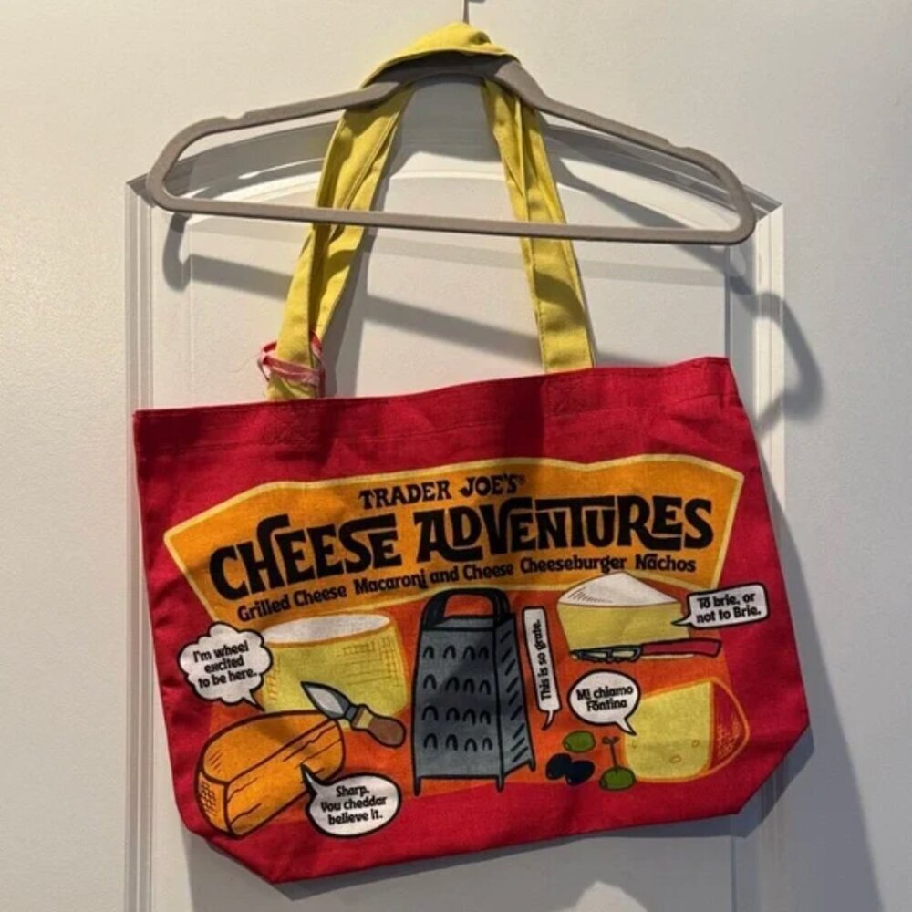NWT! Trader Joe's Red Cheese Experience Tote